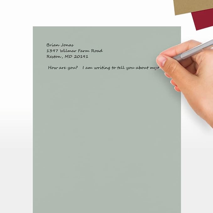 LUXPaper 8.5" x 11" Paper | Letter Size | Slate Gray | 70lb. Text | 50 Qty - Image 5