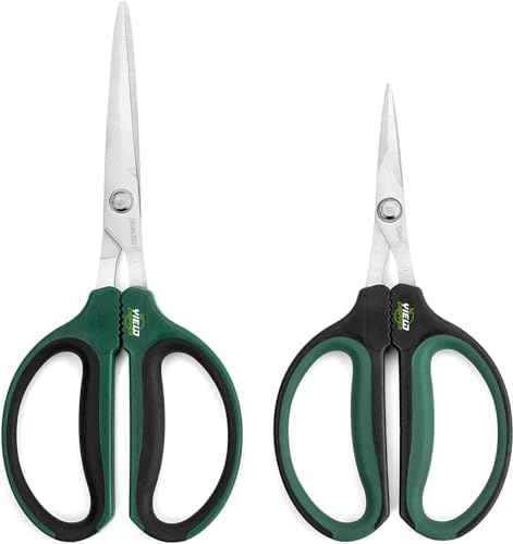 Hydroponic 2-Pack Bonsai Scissors and Plant Trimming Shears Set - Stainless Steel Pruning Shears for Indoor Gardening, Succulent Harvest, and Precision Plant Care