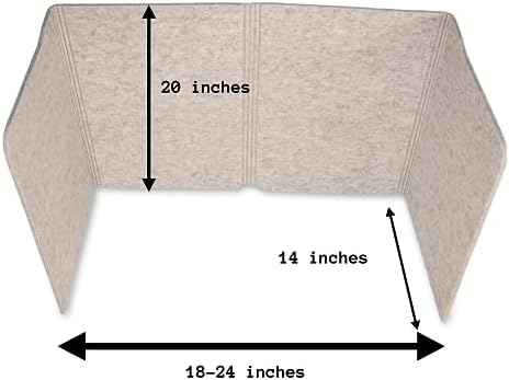 Practical products Portable Acoustic Divider - Home Office freestanding-Computer Desk (Small Grey)