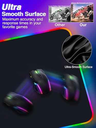 Magnetic Charging Mouse Pad 31.5x15.75, 15W Fast Wireless Charging Desk Mat, XXL Desk Pad RGB Gaming Mousepad, Home Office Large Keyboard Pad with Ultra-Smooth Surface, Non-Slip Base