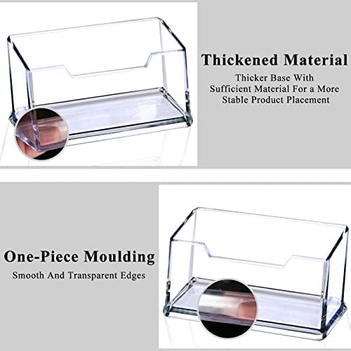 Clear Acrylic Business Card Holder, Name Card Organizer for Desk Fits