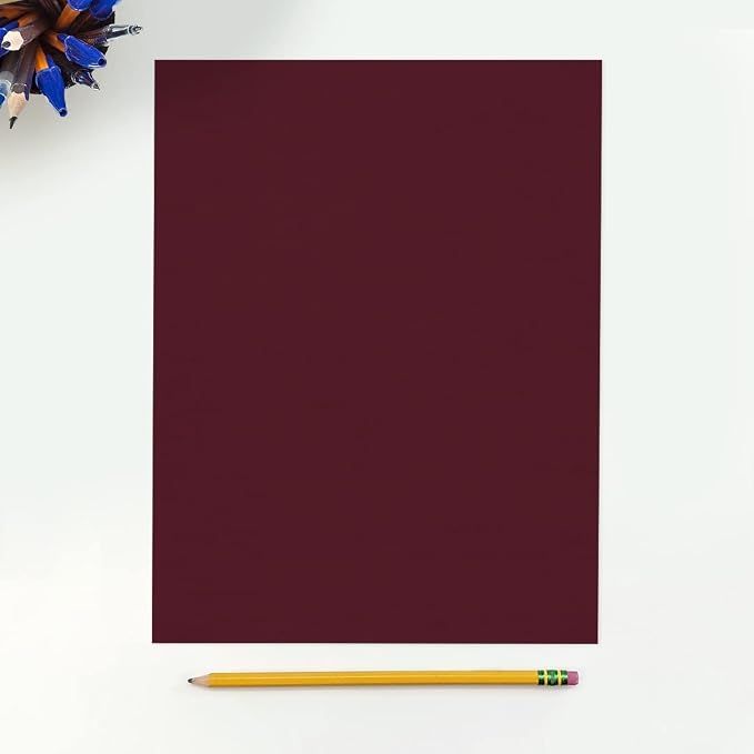 LUXPaper 8.5" x 11" Cardstock | Letter Size | Burgundy Linen | 100lb. Cover | - Image 3