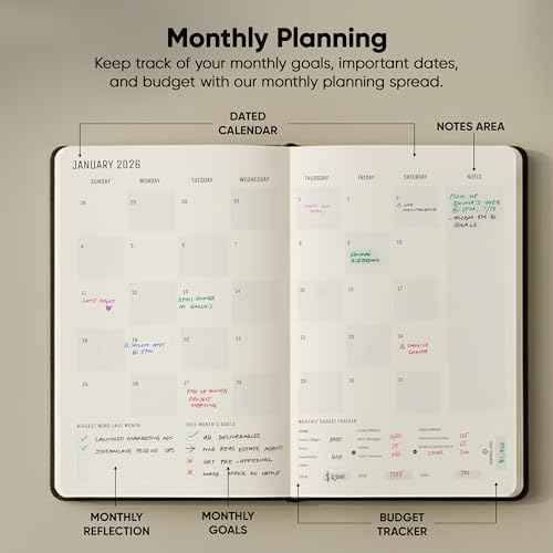 Dated, 2026 Planner, 5.8” x 8.3” - The #1 Productivity Planner to Achieve Your 2026 Goals - Planner 2026-2027 by PRODUCTIVITY STORE (A5, BLACK)