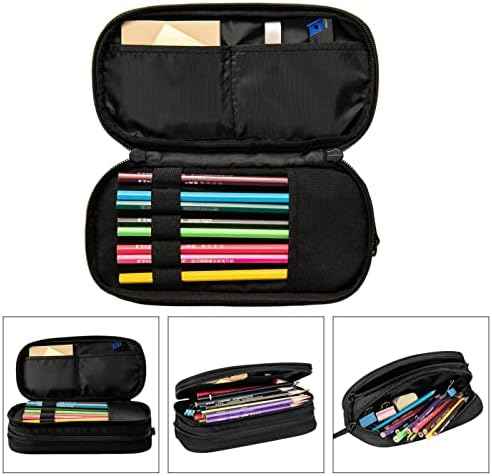 Blue Sports-Themed Pencil Case with Soccer Balls Pattern, Large Capacity Durable Pencil Box Storage Pen Bag with Zippers, Soccer Pencil Pouch Stationary Case for Boys Girls