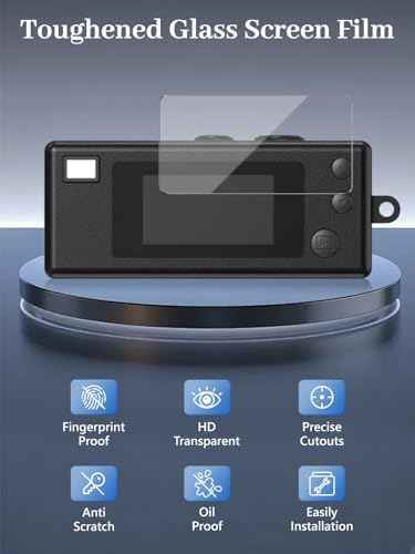 2-Pack Screen Protector for Kodak Charmera Keychain Camera, 9H Hardness Tempered Glass, Anti-Fingerprint,Anti-Scratch, Easily Installation, HD Clear