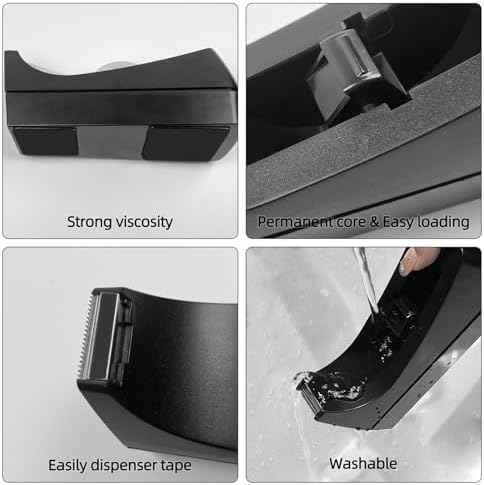 10 Pack Black Desktop Tape Dispenser Bulk - Tape Not Included