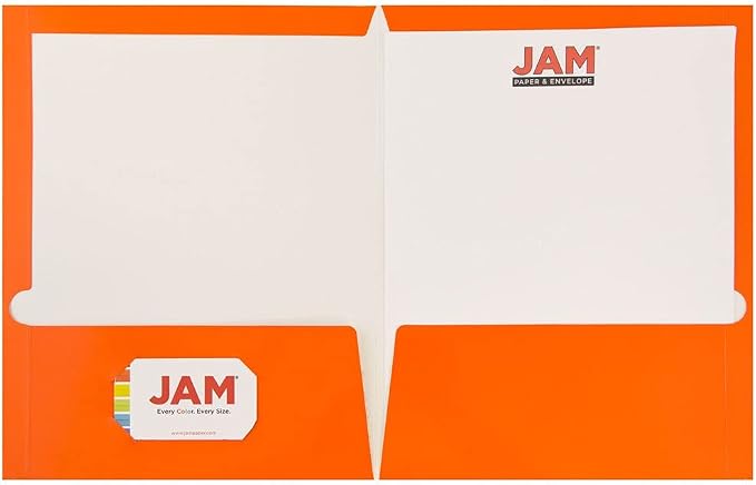 JAM PAPER Laminated Two Pocket Glossy School Folders - Image 2