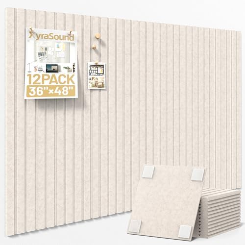 Large Cork Board for Walls 12 Pack Bulletin Board with 60 Adhesive Tabs