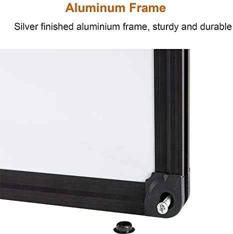 Cork & Dry Erase Combo Board, 36 x 24 Inch, Black