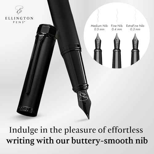 Luxury Fountain Pen Set for Writing, Refillable Ink Converter, Gift Box