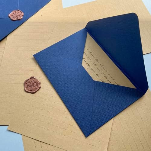 Tuhangcc Stationery Writing Paper and Envelopes Set with Jute Rope 4 X
