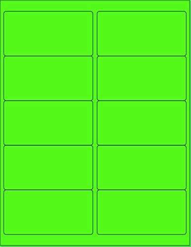 NextDayLabels - 8-1/2 x 11" Neon Color High Light Fluorescent Labels by NextDayLabels