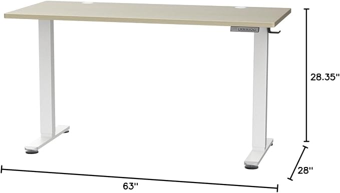 Ergear Height Adjustable Electric Standing Desk, 63x 28 Inches Sit Stand up Desk - Image 3