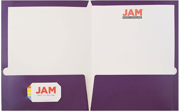 JAM PAPER Laminated Two Pocket Glossy School Folders - Image 2