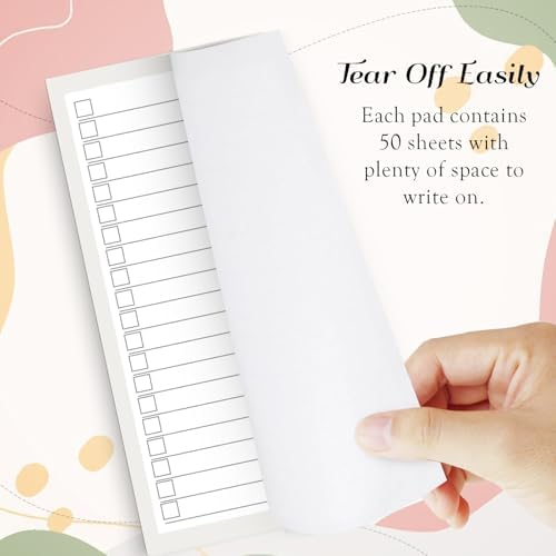 6 Pack Magnetic Notepads with Magnetic Pen Holder