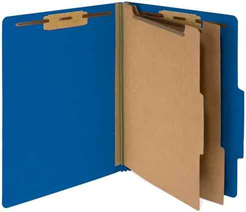 Blue Summit Supplies 30 Classification Folders, 2 Divider, Dark Blue