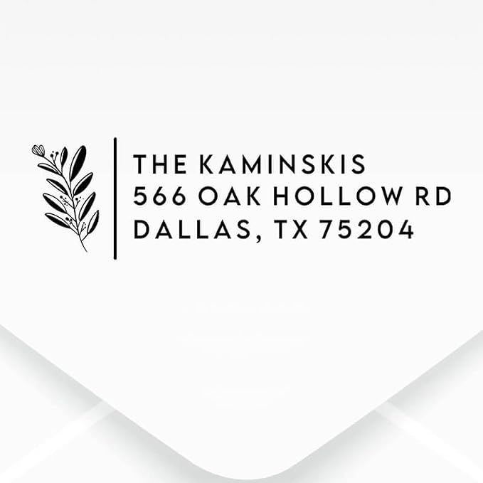 Custom Floral Address Stamp | Choose from 12 Designs | Multiple Ink Color - Image 2