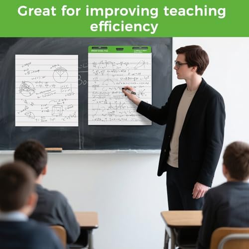 Sticky Mini Easel Pads 13 x 17 Inches, 3 Pack Anchor Chart Paper for Teachers, Self Stick Flip Chart Paper with Sticky Back for Classroom, Office, 30 Sheets/Pad (Lined)
