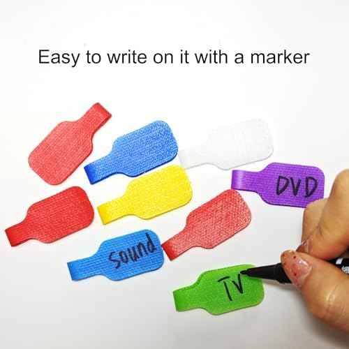 32 Pcs Cable Labels, Reusable Write On Cord Labels Tags for Electronics