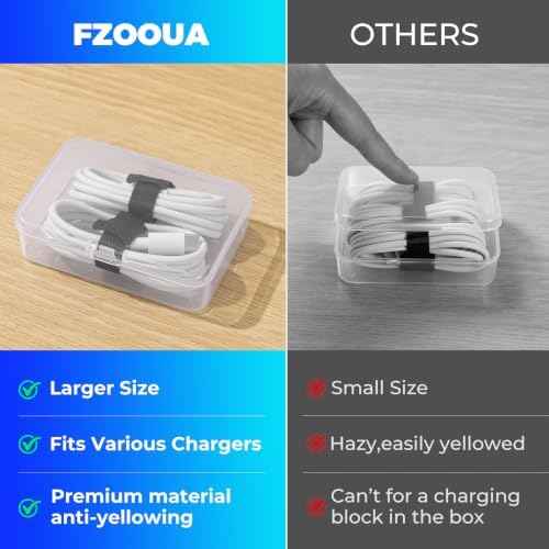 Cable Organizer Storage Box 7 Case Cable Box with Cable Straps and Label Stickers, Travel Cord Organizer for Charging Cables, USB Wires, Earphones – Drawer Organization for Home & Office