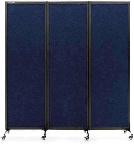 Room Partition 2.0 Upgrade Version,6'L* 6'7"H,3 Panel,Blue