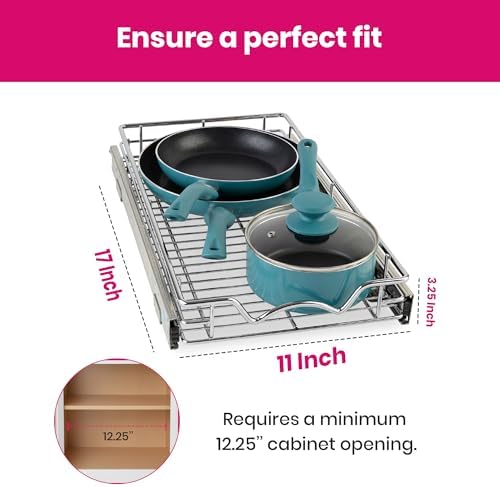 HOLD N' STORAGE Pull Out Cabinet Organizer, Heavy Duty-w/Lifetime