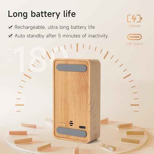 Visual Timer, Rechargeable Digital Hourglass Timer with LED Display