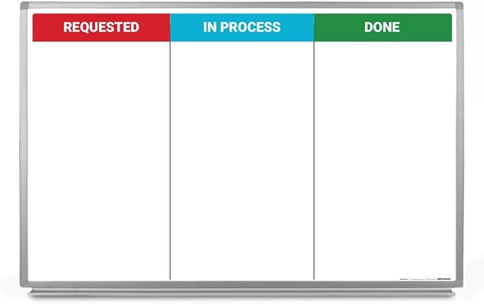 Kanban Whiteboard 36" x 24" by CreativeSafetySupply