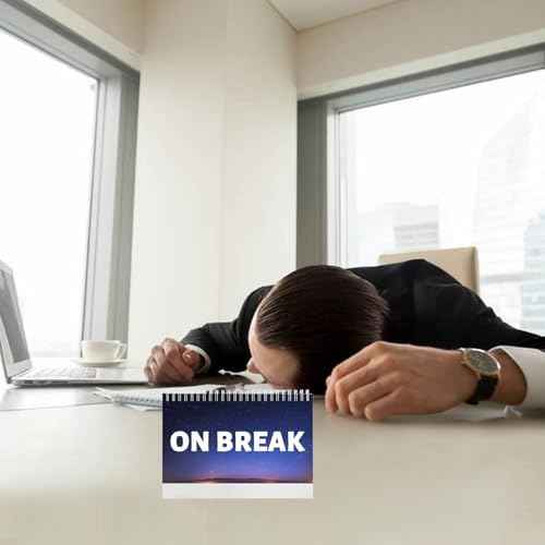 Office Desk Sign,Funny Desk Signs 33 Flip Over Messages Desktop Novelty Accessories For Office Holiday Colleague Coworkers Gag Gift Supplies-8 x 5 inches