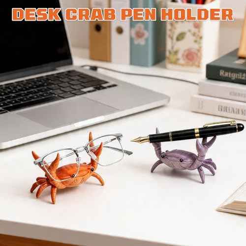 5 PCS Desk Crab Pen Holder,Creative Crab Pen Holder for Desk,Office Decor