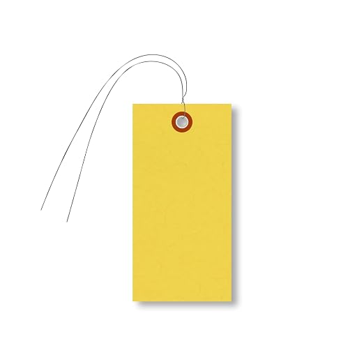 SmartSign “Yellow Tyvek Shipping Tags by SmartSign