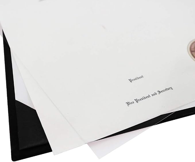 GraduationMall 8.5"x11" Smooth Padded Diploma Cover Certificate Holder Black - Image 5