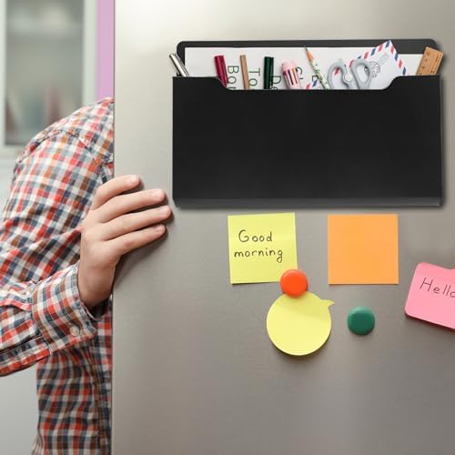 Feifeiya Magnetic File Holder Wall, 13.8 x 8.3 Inch, Horizontal, Black