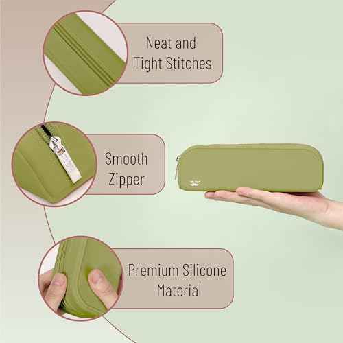 Mr. Pen- Silicone Pencil Case, Aesthetic Pencil Bag for Women, Makeup Pouch