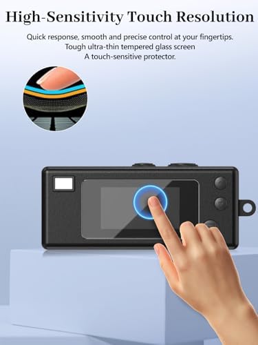2-Pack Screen Protector for Kodak Charmera Keychain Camera, 9H Hardness Tempered Glass, Anti-Fingerprint,Anti-Scratch, Easily Installation, HD Clear