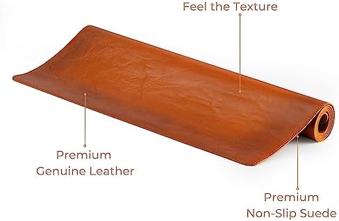 Desk Mat - Executive Real Leather Desk Pad - Large (18 3/4" X 35 3/4")