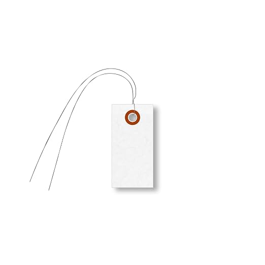 SmartSign 2.75 x 1.375 inch “White” Blank Tyvek Shipping Tags - Image 5