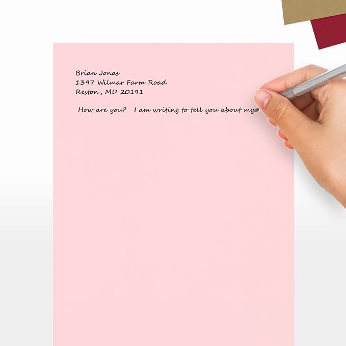 LUXPaper 8.5" x 11" Paper | Letter Size | Candy Pink | 80lb. Text | 250 Qty - Image 5