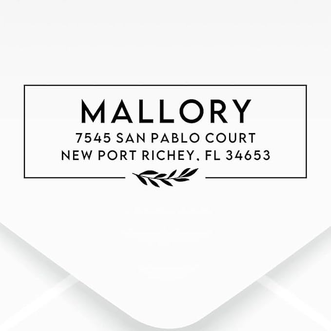 Custom Floral Address Stamp | Choose from 12 Designs | Multiple Ink Color - Image 2