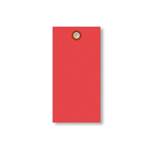 SmartSign 4.75 x 2.375 inch “Red” Blank Tyvek Shipping Tags by SmartSign
