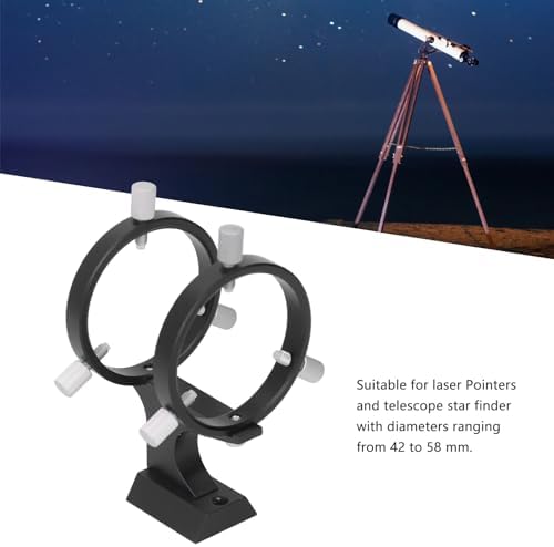 Telescope Finder Scope Mount, Adjustable Bracket with Fixing Ring and 1/4 Inch Screw for Astronomical Telescopes