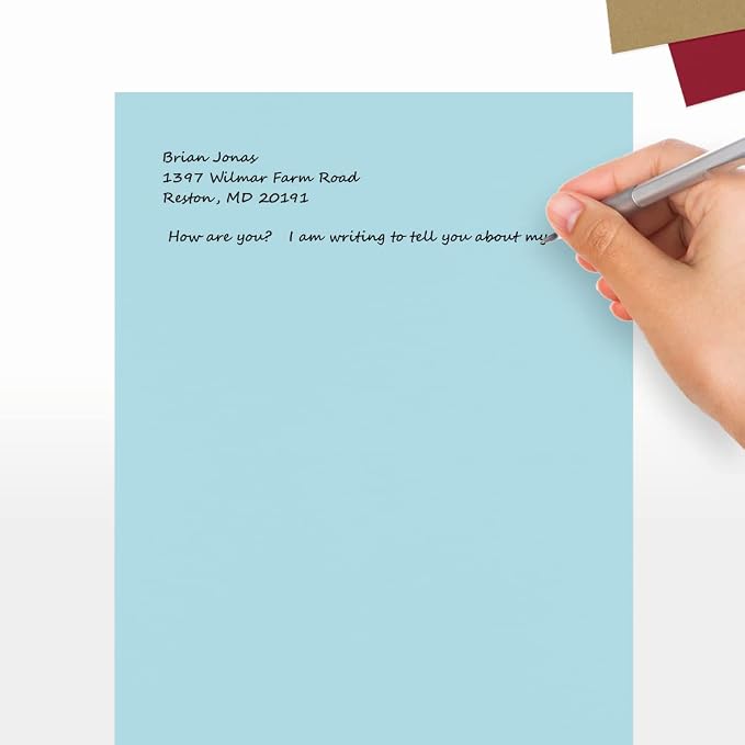 LUXPaper 8.5" x 11" Paper | Letter Size | Pastel Blue | 60lb. Text | 1 - Image 5