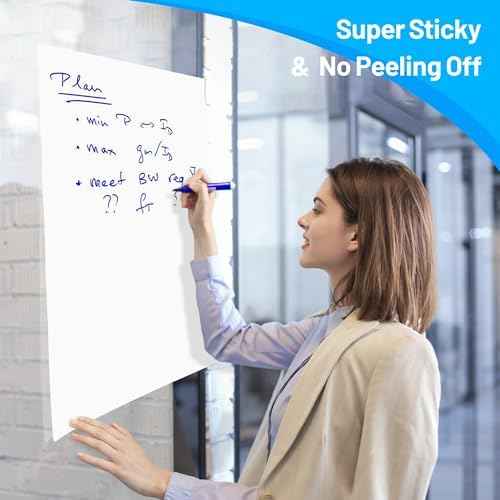 4-Pack Tabletop Sticky Easel Pad and Dry Erase Board 2 in 1, 20 x 23 inches, 20 Sheets/Pad, Portable Easel Stands for Teachers, Ideal for Training, Presentation, Meetings, Kids Doodling