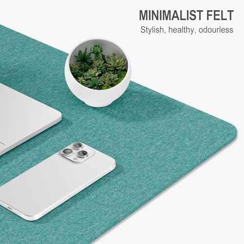 Auhoahsil Felt Desk Mat, Minimalist Large Mouse Pad XXL
