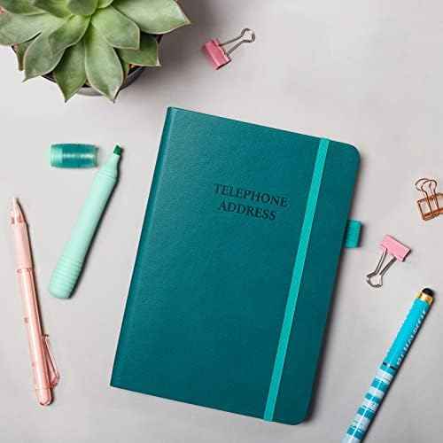 Legend Telephone Address Address Book for Seniors with Tabs, Dark Teal
