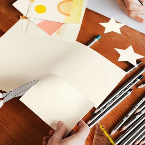 100 Sheets Cream Cardstock 8.5 x 11 Off White Card Stock