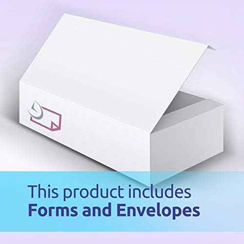 W-2 Forms Blank Paper 4-Up Version"NO Instructions on Back" for Laser and Ink Jet Printer (Forms & Self Seal Envelopes) (100 Sets)