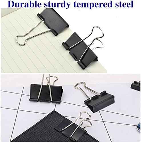 Large Binder Clips 2 Inch (72 Pack), Extra Large Binder Clips Big Paper Clamps Giant Clips for Office and Home Supplies, Black