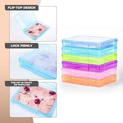 Colorful 5×7 Photo Storage Box With Handle