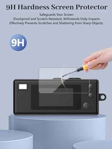 2-Pack Screen Protector for Kodak Charmera Keychain Camera, 9H Hardness Tempered Glass, Anti-Fingerprint,Anti-Scratch, Easily Installation, HD Clear